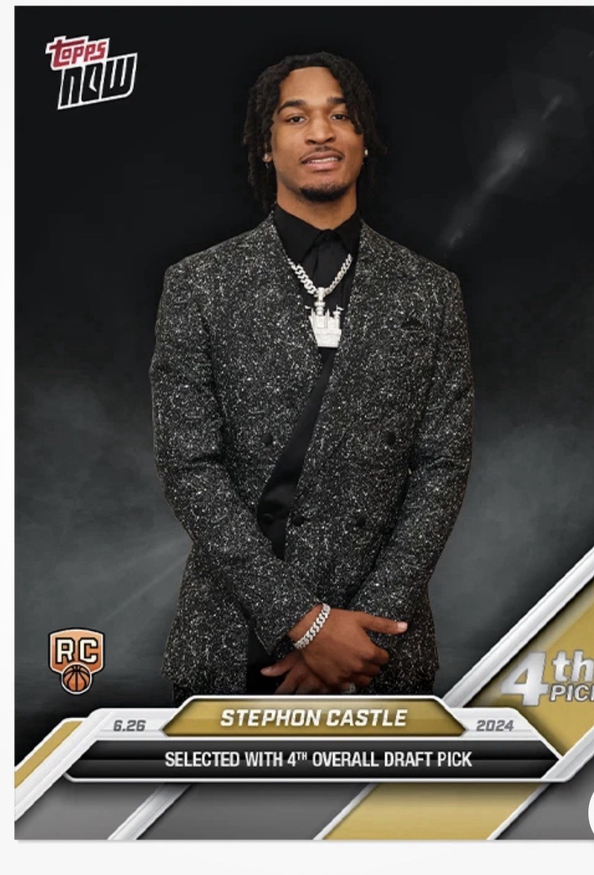 Stephon Castle - 2024 TOPPS NOW Basketball Card D-3 RC Spurs NBA Final