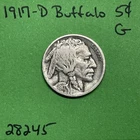 1917-D Buffalo 🦬 Indian Head Nickel 5c Good GD