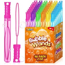 48PCS Bubble Wands for Kids,Bulk Bubble Wand for Kids Party Favor, Bubble Mak...