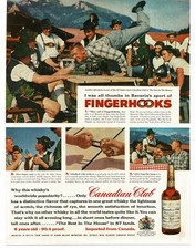 1956 Canadian Club Whiskey Fingerhooks Fingerhakelm Geitau Bavaria Print Ad