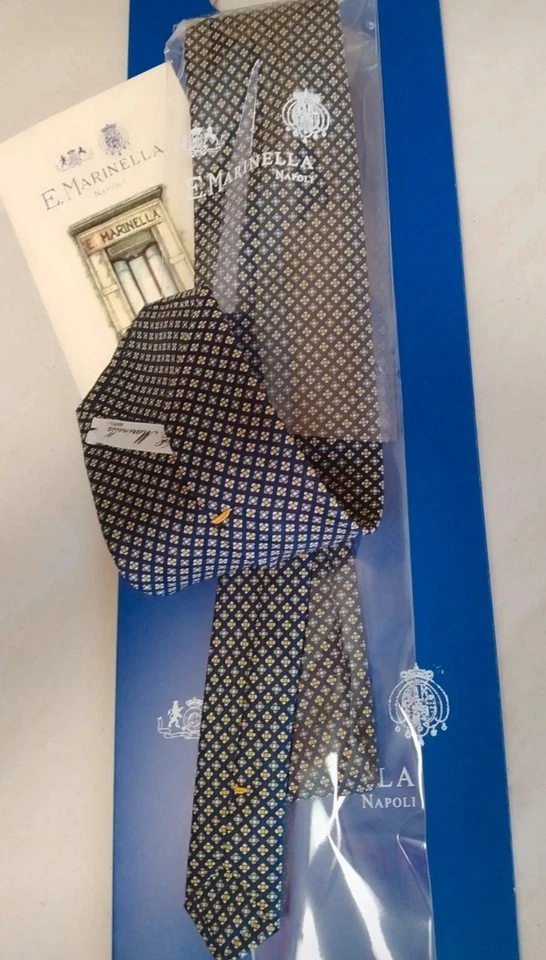 ❤️ Cravatta del Prestigioso Marchio E.Marinella 100% Seta. Nuova Con Etichetta - Bild 2 von 4
