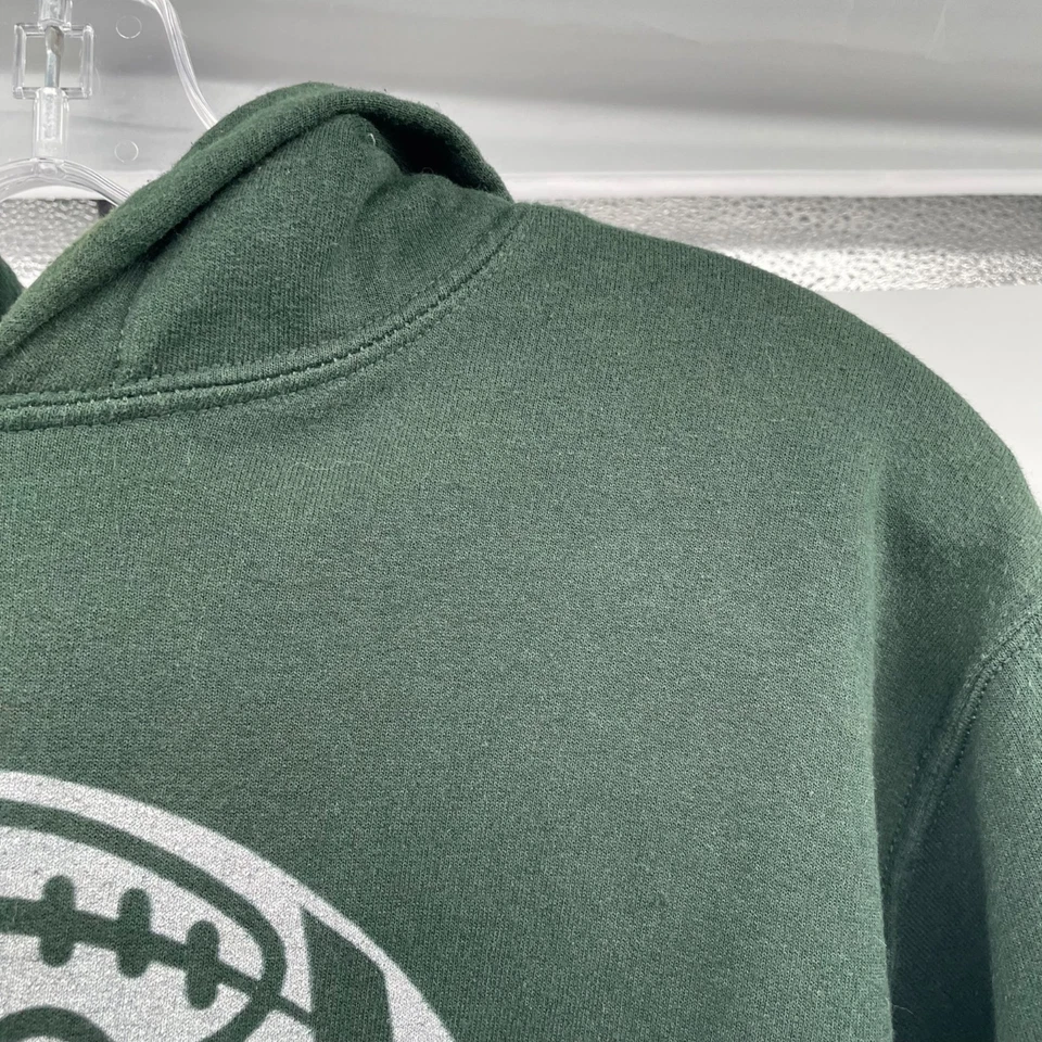 Sudadera con capucha Gildan para mujer Illinois Wesleyan Girlfriend verde/blanco pequeña Foto 4 de 4