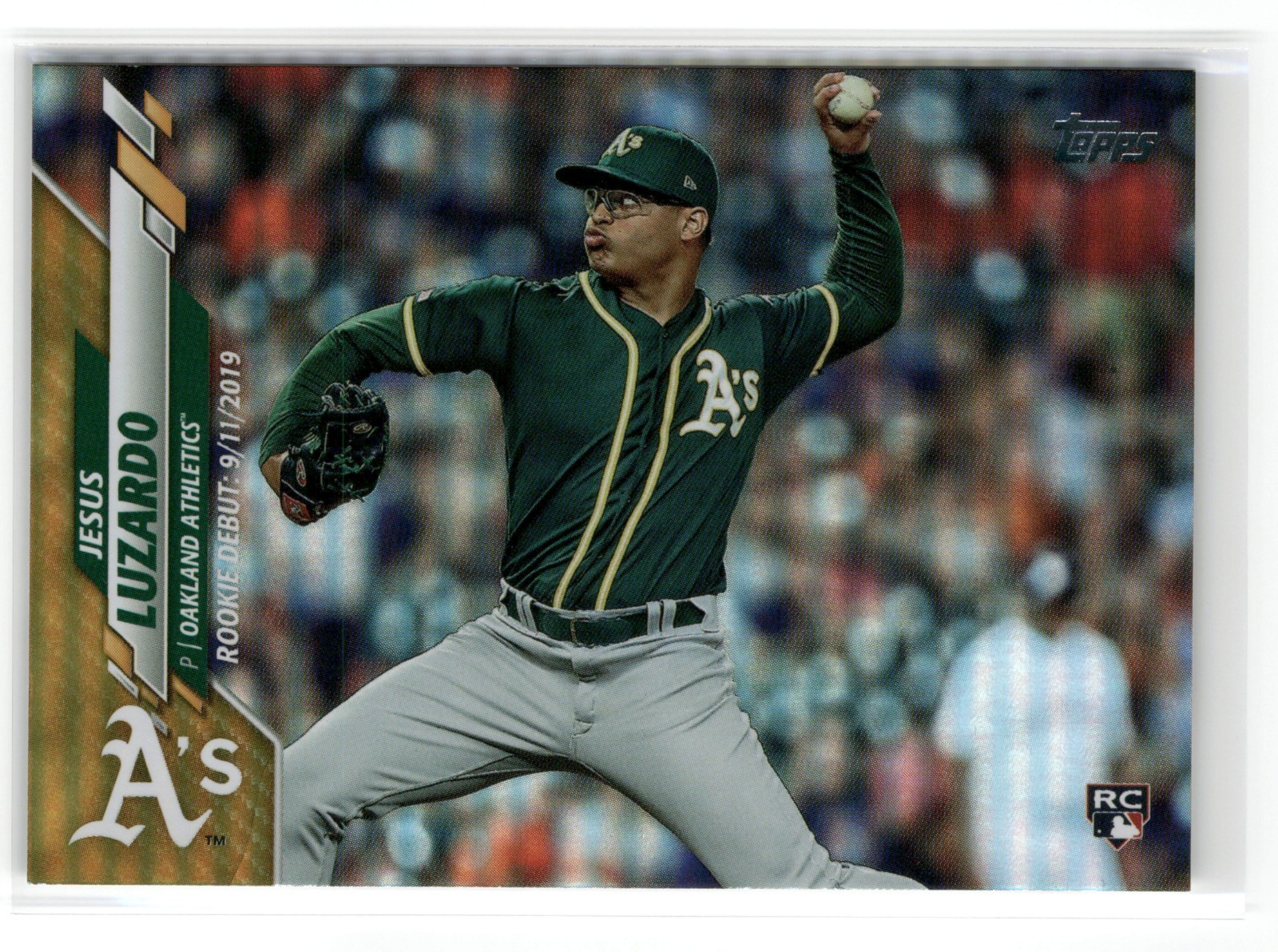 2020 Topps Update Gold Foil Jesus Luzardo #U94 RC Rookie Debut Oakland Athletics