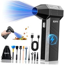 Electric Air Duster - 130000RPM Compressed Air Duster 3 Gear Adjustable Black