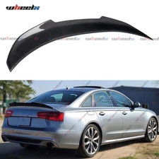 FOR 12-18 AUDI A6 S6 C7 C7.5 CARBON FIBER PSM STYLE DUCKBILL TRUNK SPOILER WING