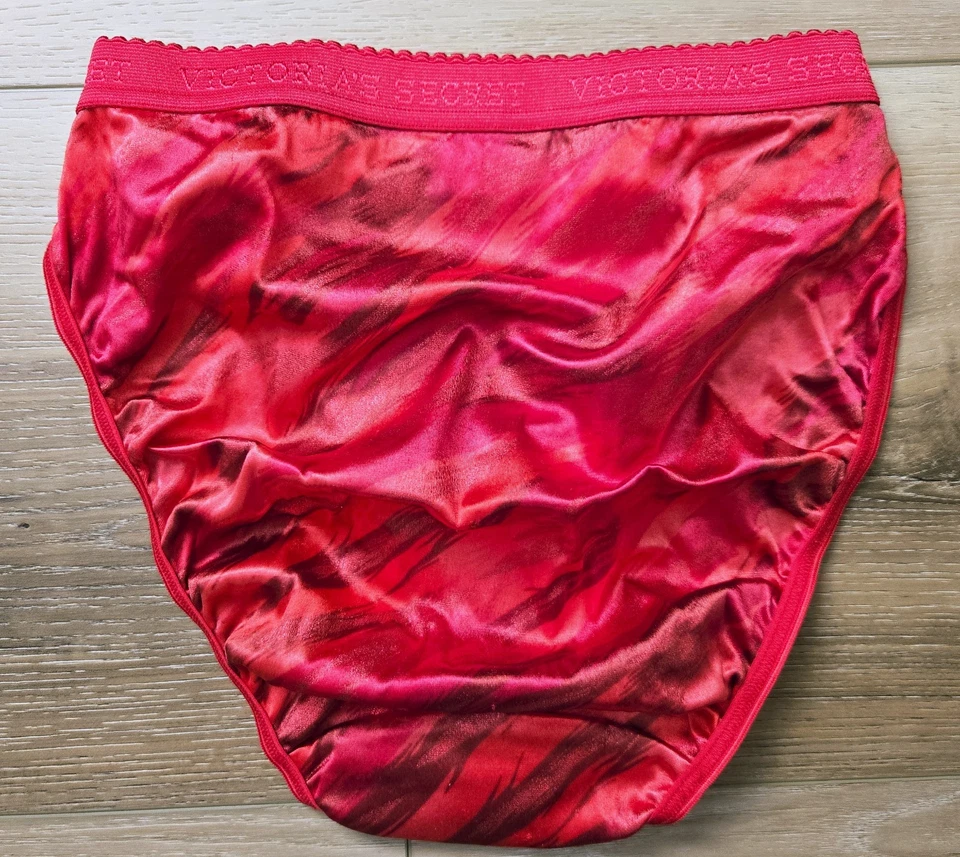 Bragas calzoncillos de satén de segunda piel pretinada firma Victoria's Secret vintage M Foto 2 de 3