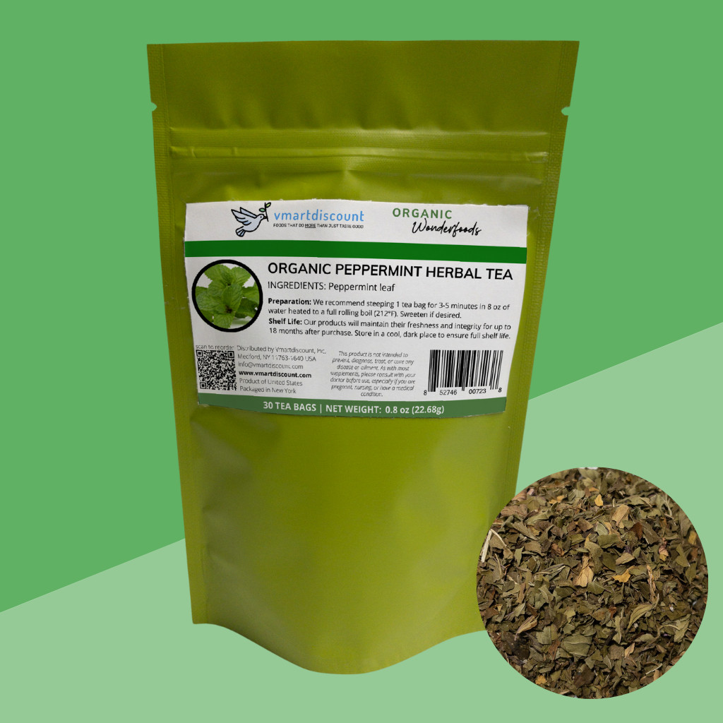 Organic Peppermint Herbal Tea (Te de Menta Poleo) 30 Tea Bags Caffeine-Free Tea