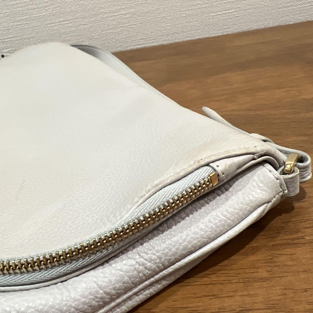 FURLA Logo NOEMI Leather Crossbody Bag Women White With