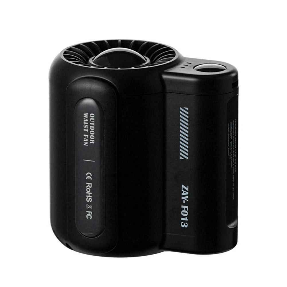 Portable Wast Clp on Fan Hangng Coolng Fan USB Rechargeable Power