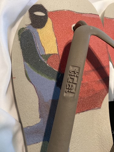 Jean Michel Basquiat Tidal Herren Flip Flops Gr. 9 Herren Zehenstegsandale tragbar Kunst - Bild 4 von 8