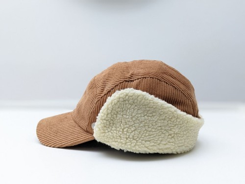 Paul Smith Men's Brown Corduroy Shearling Cap Trapper Hat Size: M or L RRP: £100 - Picture 4 of 17