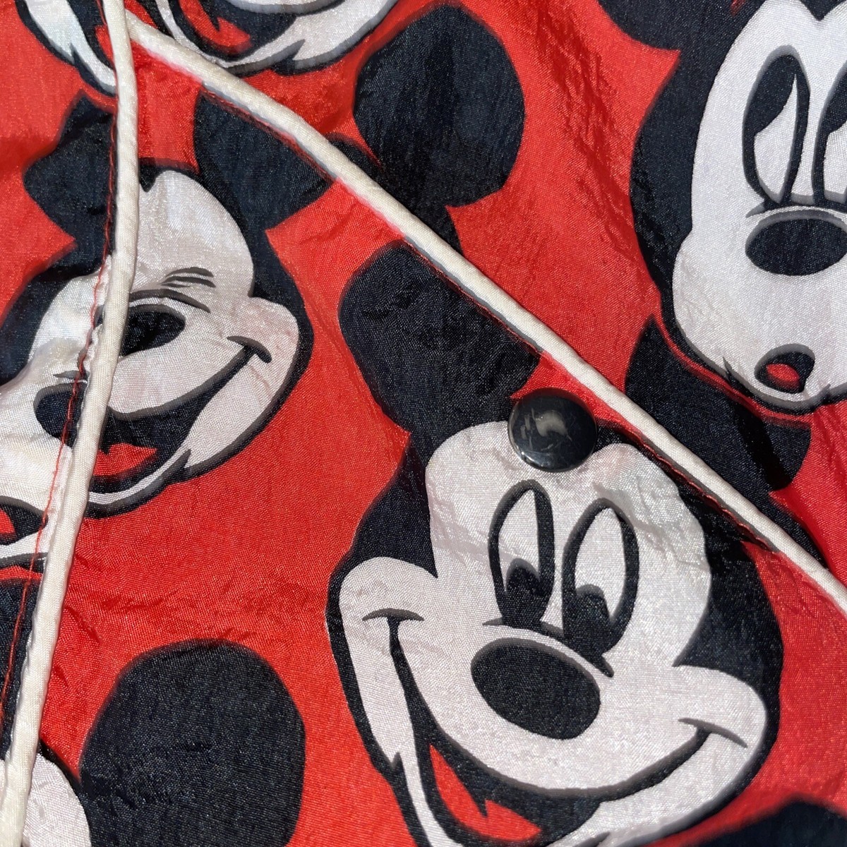 Vintage 80's Walt Disney Mickey Mouse Puffer Zip Hooded