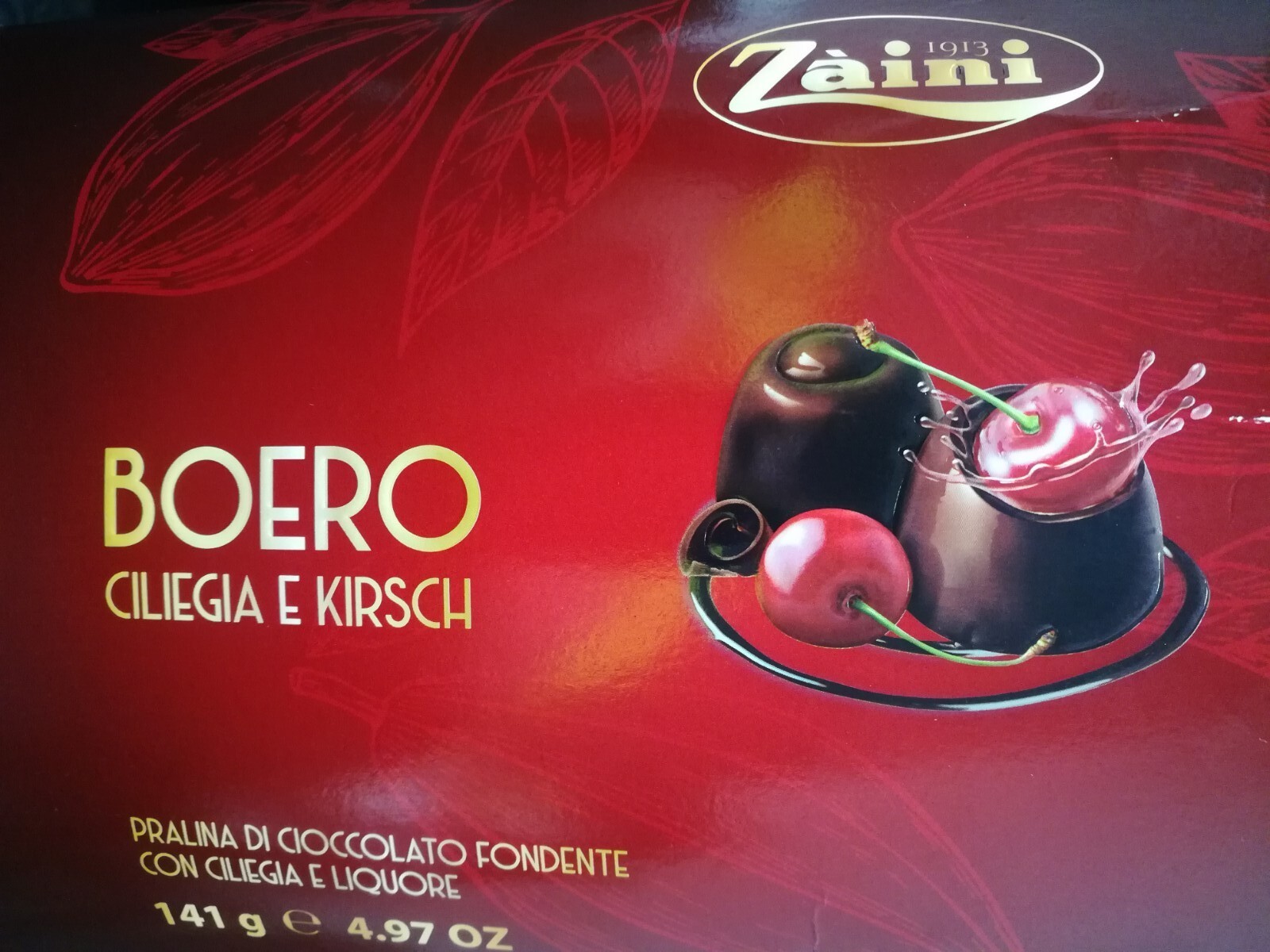 ZAINI BOERI 141 GR CHERRY LIQUEUR BOX CHOCOLATES FREE POST eBay