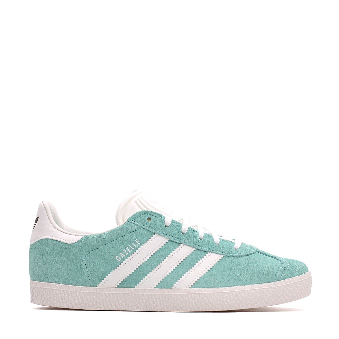 adidas gazelle silver green womens Adidas Gazelle Trainers Semi Green Spark Solar Orange Gum Size 7 – Bend The  Trend By Marwa main image 0