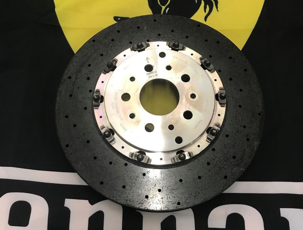 FERRARI 458 ITALIA SPIDER CALIFORNIA REAR CARBON CERAMIC BRAKE DISC OEM 304561