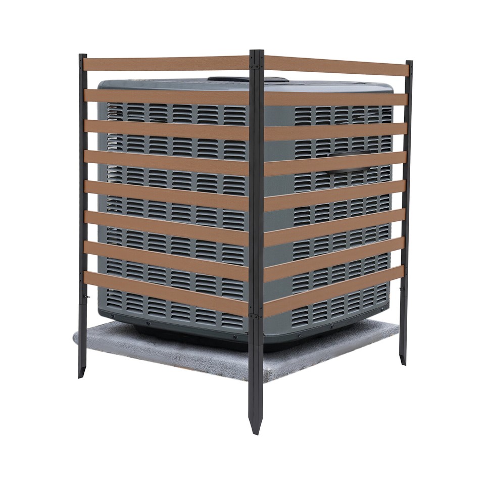 2-Panel Air Conditioner Fence Outdoor Rectangular Privacy Fence Panel ...