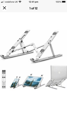 Laptop Ständer verstellbar Tablet Halter klappbar tragbar Schreibtisch Büro Unterstützung UK