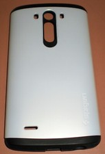 Funda rígida híbrida de doble capa Spigen para LG G3, blanco mate, totalmente nueva