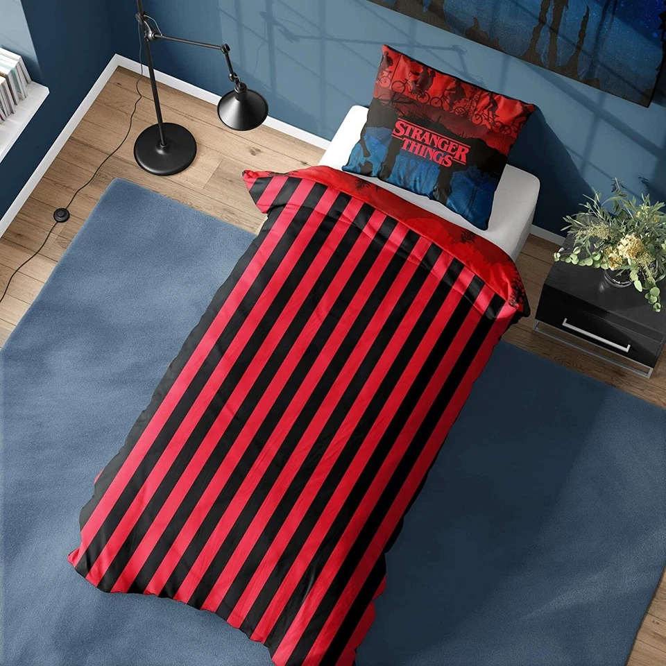 Stranger Things Single Duvet Cover The Upside Down Design Official Netflix Teens - Image 3 of 4