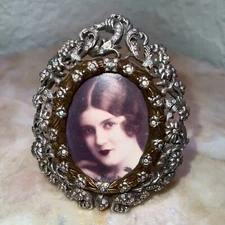 edgar berebi 7470 Gala Frame, Mini Frame Faux Pearls, Museum Gold Plate 3” x 2”