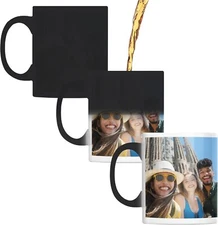 Personalized Ceramic Heat Sensitive Color Changing Coffee Mugs Custom Photo Gift