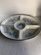 Pfaltzgraff Dinnerware Winter Frost Pattern Large 5 Part Relish Server 16"