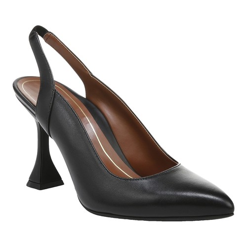 Vionic Peony Sandals sz Women Black Leather Heel Classic Style