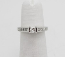 3/4CT Natural Diamond Anniversary Engagement Wedding Bridal Ring 14K White Gold