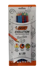 Bic  Evolution Xtra Fun #2 HB  Pencils Break Resistant Lead Pack Of 6 Pencils