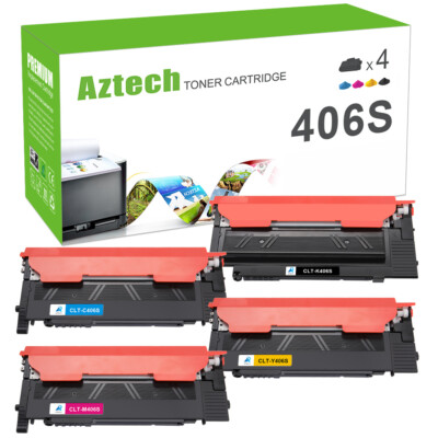 1-4 Toner XXL für Samsung CLX-3305CLP-365 C410W CLP-360  CLX-3300  C460WCLT-406S