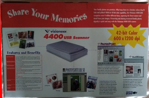 VISIONEER 4400 USB SCANNER 42-bit Color 600x1200 dpi - Image 2 of 4