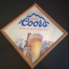 Vintage COORS Rocky Mountain Legend Cerveza Mirror Beer Sign Wall 16x16