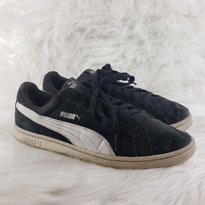 PUMA 370205 Black Suede White Casual Sneakers Mens Size US 11 EUR 44.5