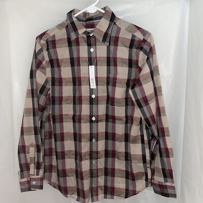 NWT I & T Station Nangaparbat Men's Medium Long Sleeve Button Shirt Multicolor.