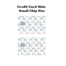 Credit Card Skin - Card Sticker -Small Chip - Flower Bows Cute