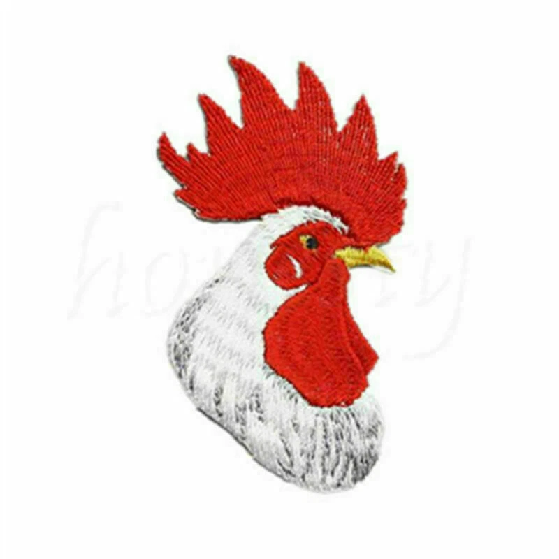 Cock Embroidered Patch Iron On Applique Patches Rooster Patch For Clothing DIY - Image 4 of 4