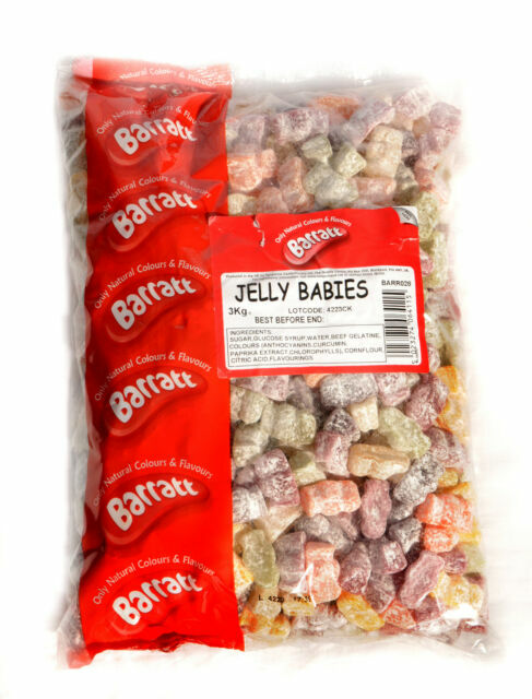 Barratt Dusted Jelly Babies 3kg Traditional Jelly Pick n Mix Sweets BEST  PRICE