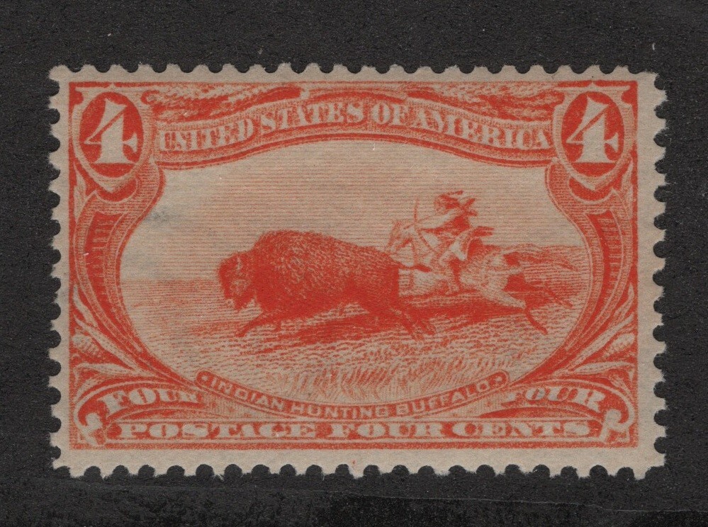 287 VF original gum mint never hinged with nice color cv $ 325