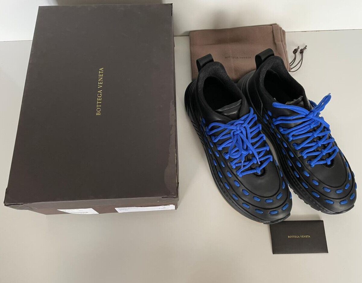 Bottega Veneta Mens Leather Black/Blue Sneakers 8 US (41) 578305 1014 NIB $950 Bottega Veneta Mens Leather Black Storm Cuir Speedster  main image 3