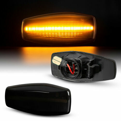 LED Seitenblinker Schwarz Mit E-Zulassung 2X Kompatibel Mit Diverse Hyundai Acce-image