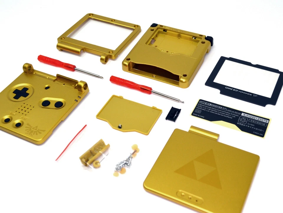 GBA SP Game Boy Advance SP Lens Zelda Triforce Replacement Housing Shell Screen  - Image 2 of 4