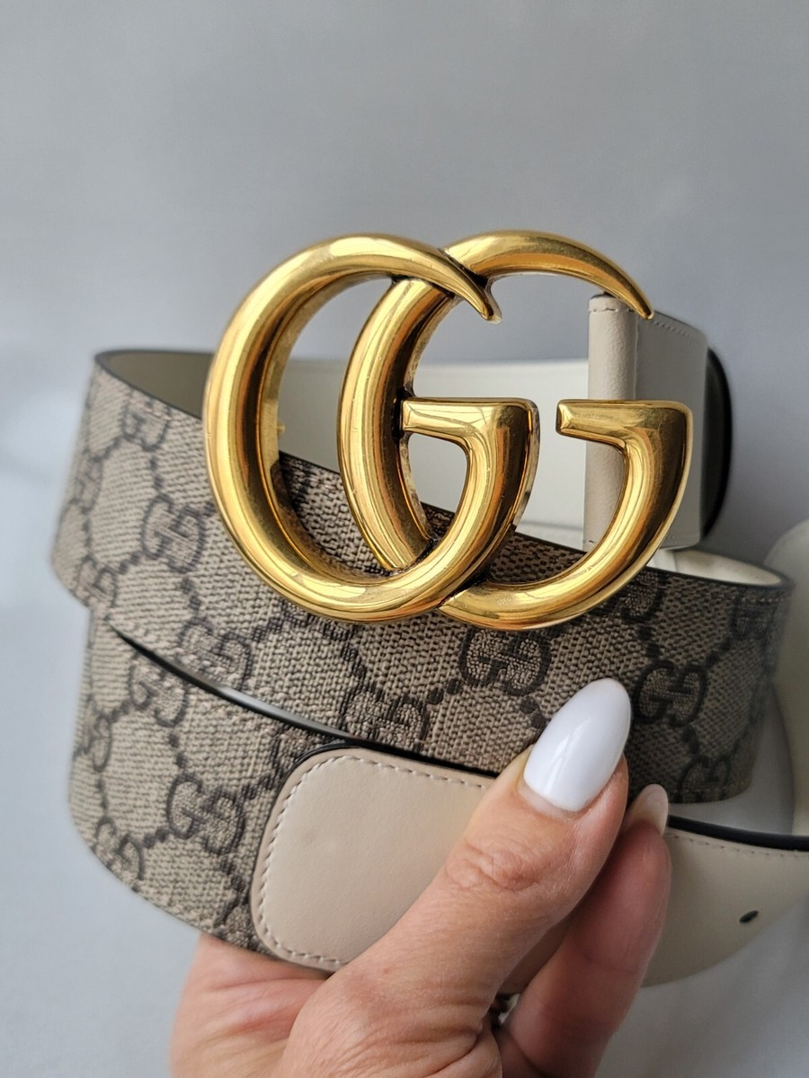 Authentic New Gucci GG Marmont Wide Belt (Scottsdale, AZ) New Authentic Women Gucci Marmont GG Big Logo Leather Wide  main image 4