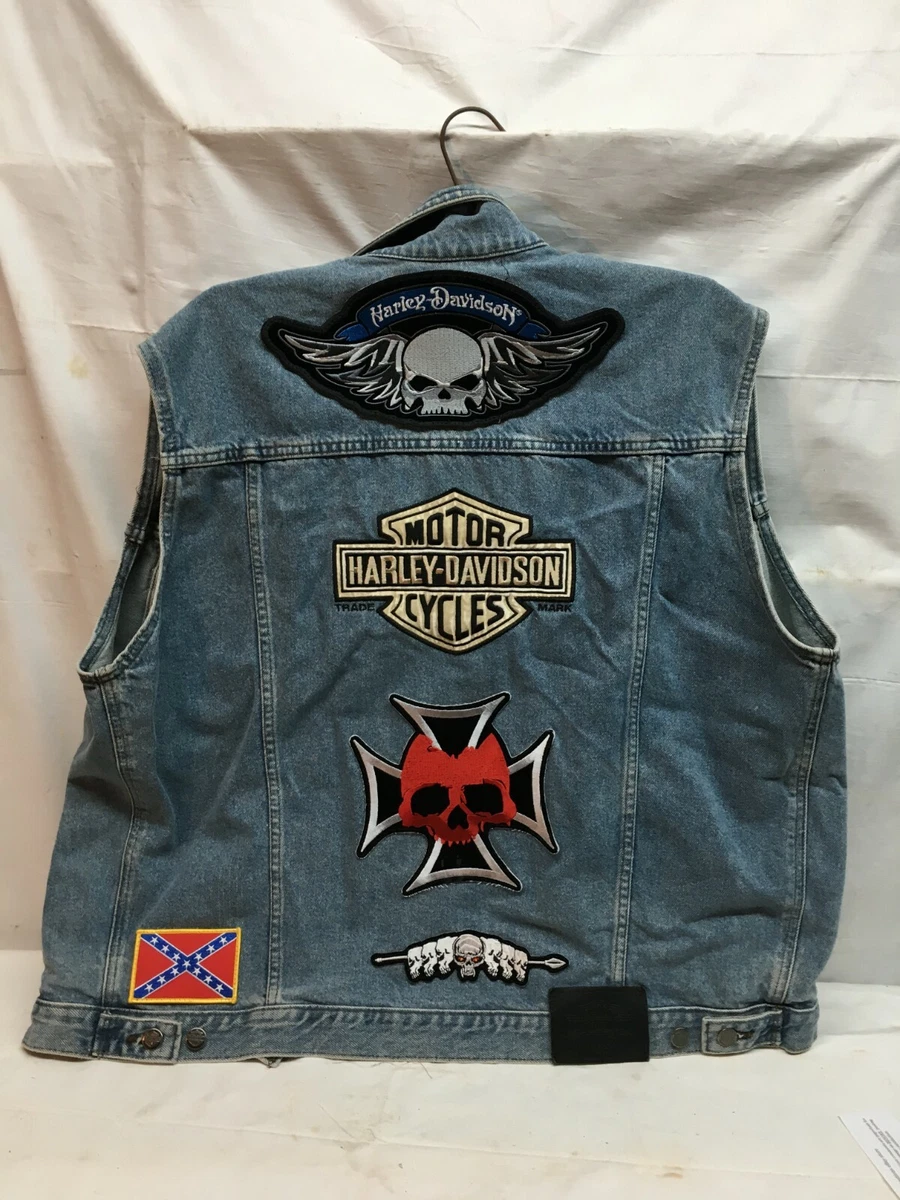 Denim harley vest clearance