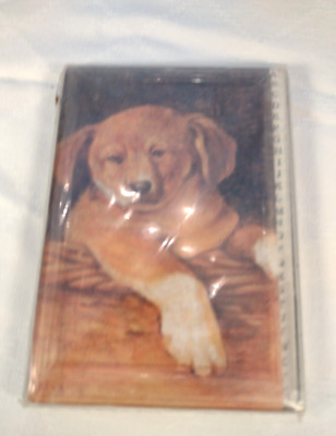 Vintage Adressbuch hässlicher Hundedruck 14x19cm ungeöffnet