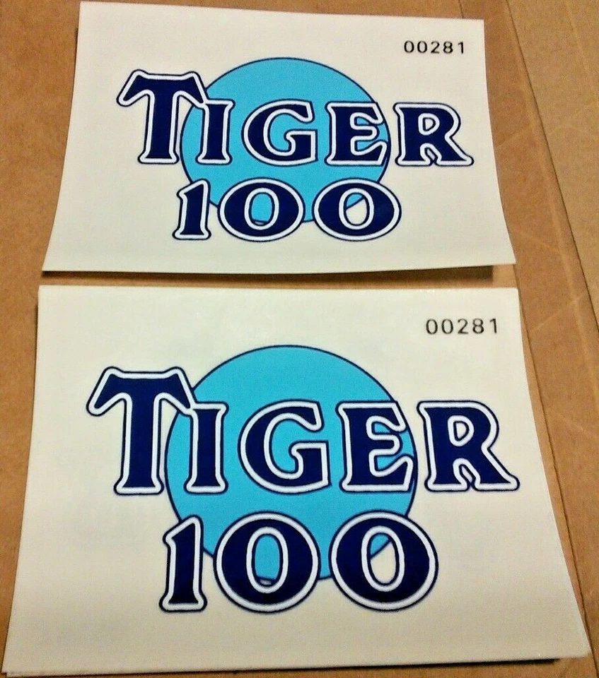 Tiger 100 rear mudguard fender vinyl decal sticker Triumph T100 1949-59 each - Image 4 of 4