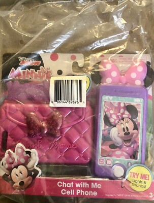 ￼ ￼ Disney Junior, Minnie Chat With Me Cell Phone. New-Sealed In Plastic Bag ￼