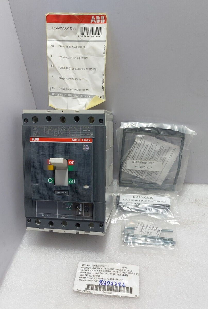 ABB Tmax T5H630 Circuit Breaker PR221DS In=~630A | eBay