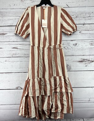 knox rose short sleeve dress Knox Rose Women's Short Sleeve Wrap Dress With Pockets Size Small