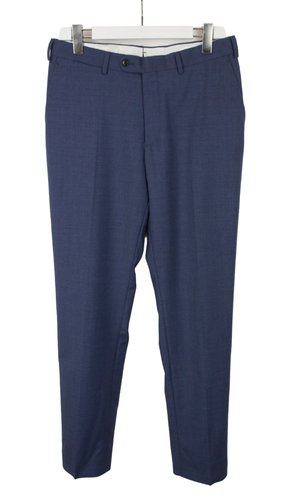 Vintage PONTI three-pleat wool pants and slacks, made in Italy, men's size W33. wool navy blue type Vintage Second Hand