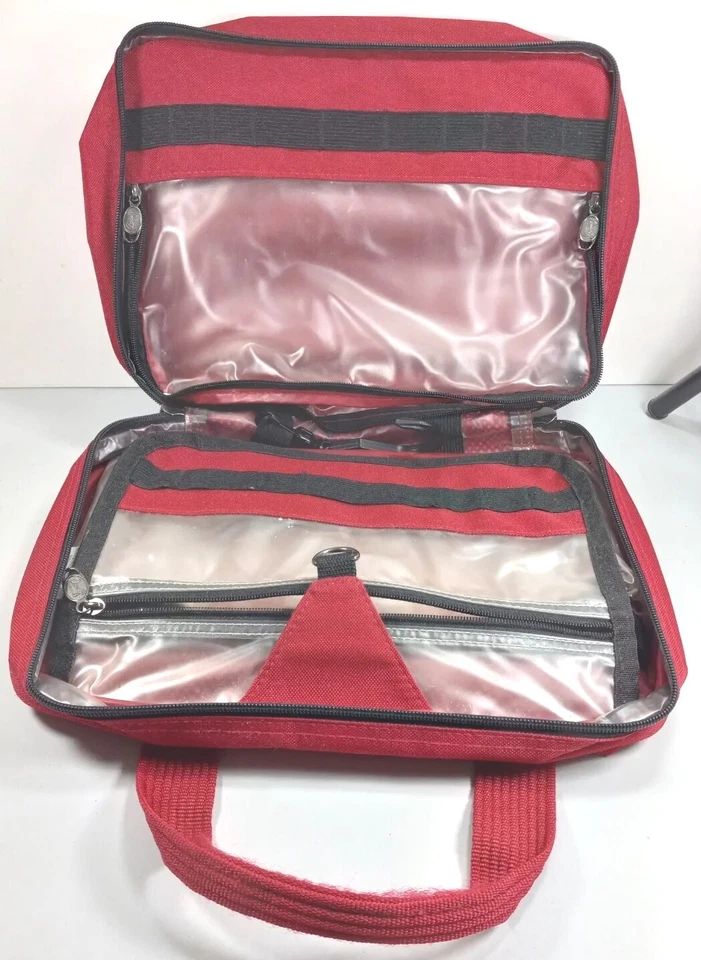 Ricardo of Beverly Hills Travel Toiletries Hanging Bag Red Renegades - Image 4 of 4